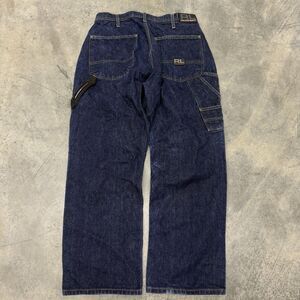 Vintage Ralph Lauren Polo Jeans CO. Men's Blue Denim Carpenter Baggy Pants 34x32